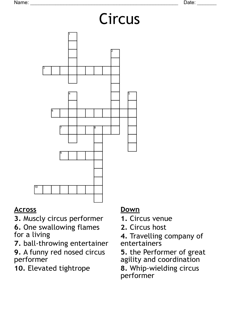 Circus Crossword