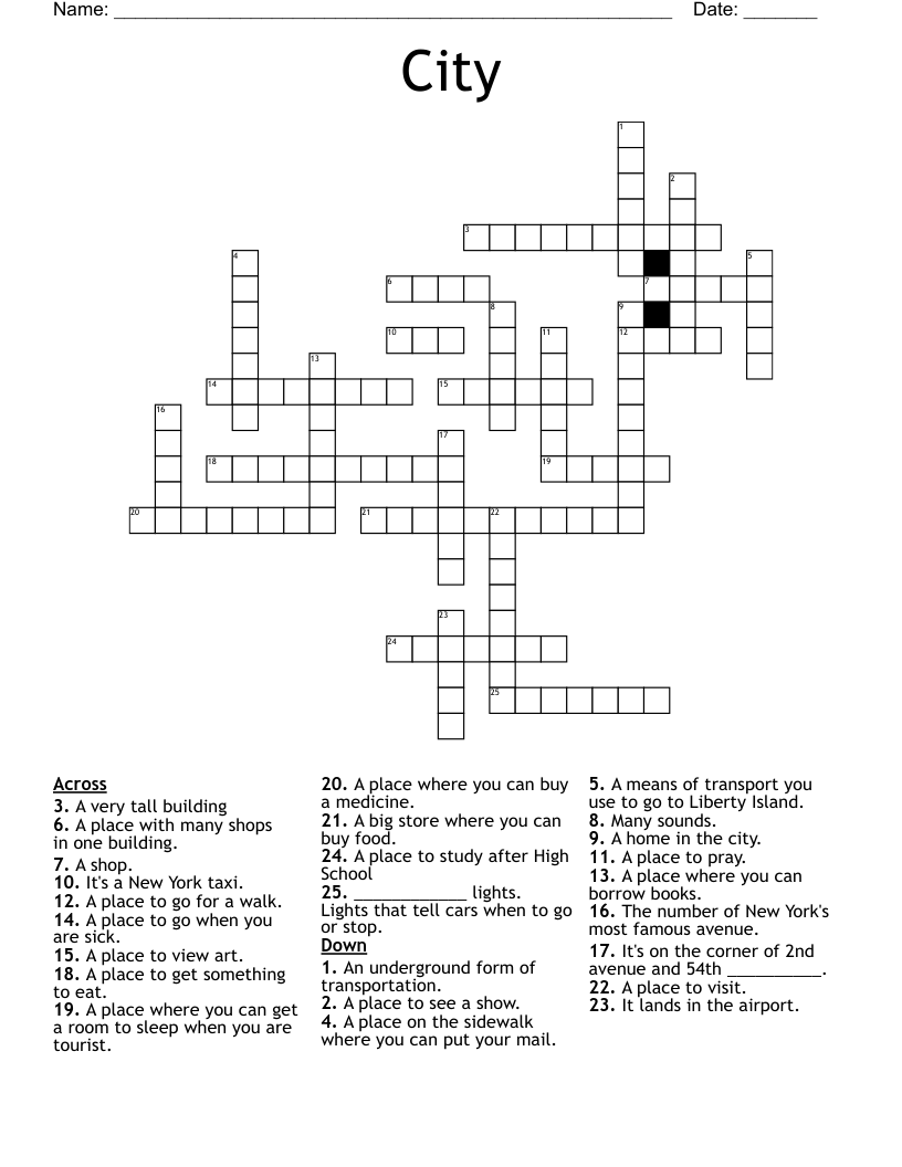 City Crossword