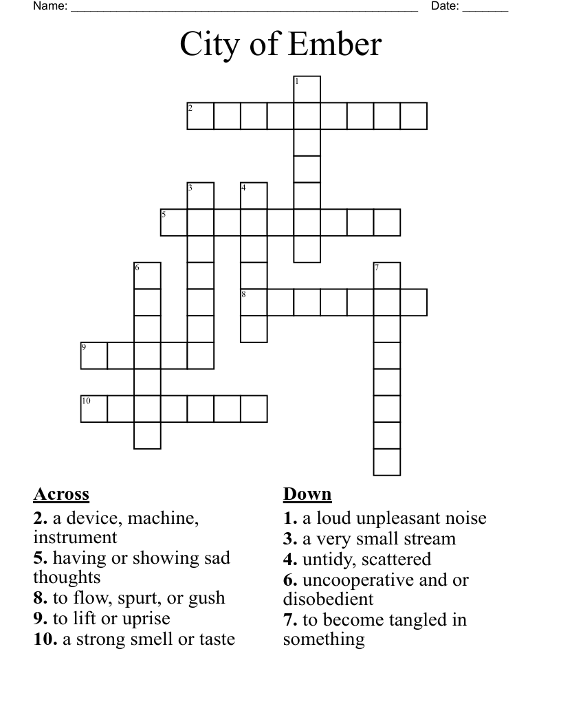 City of Ember Crossword
