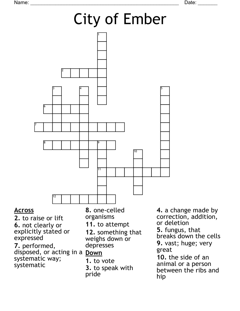 City of Ember Crossword