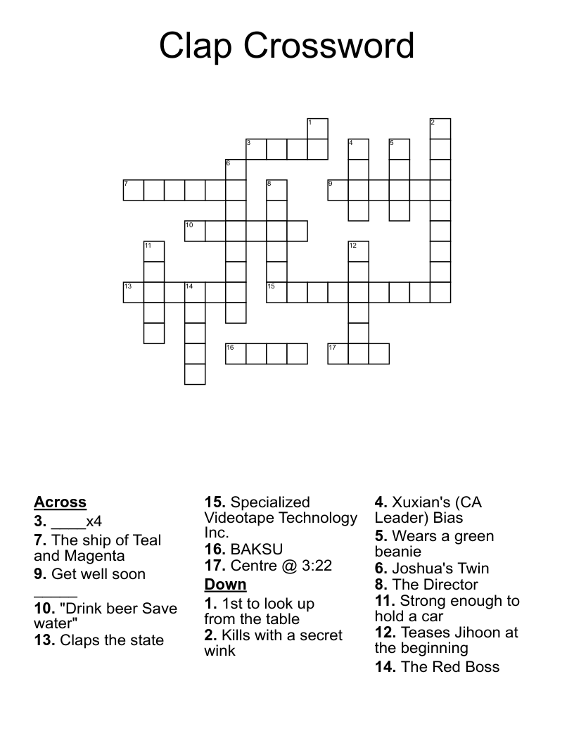 Clap Crossword