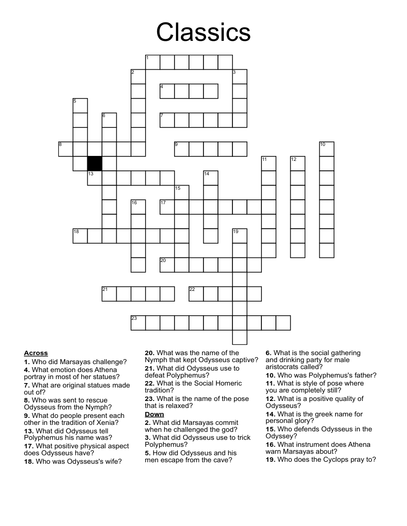 Classics Crossword