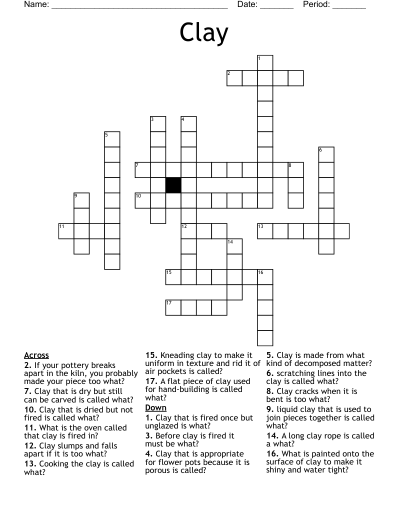 Clay Crossword