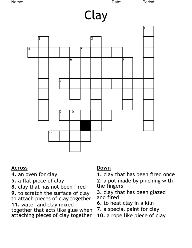 Clay  Crossword