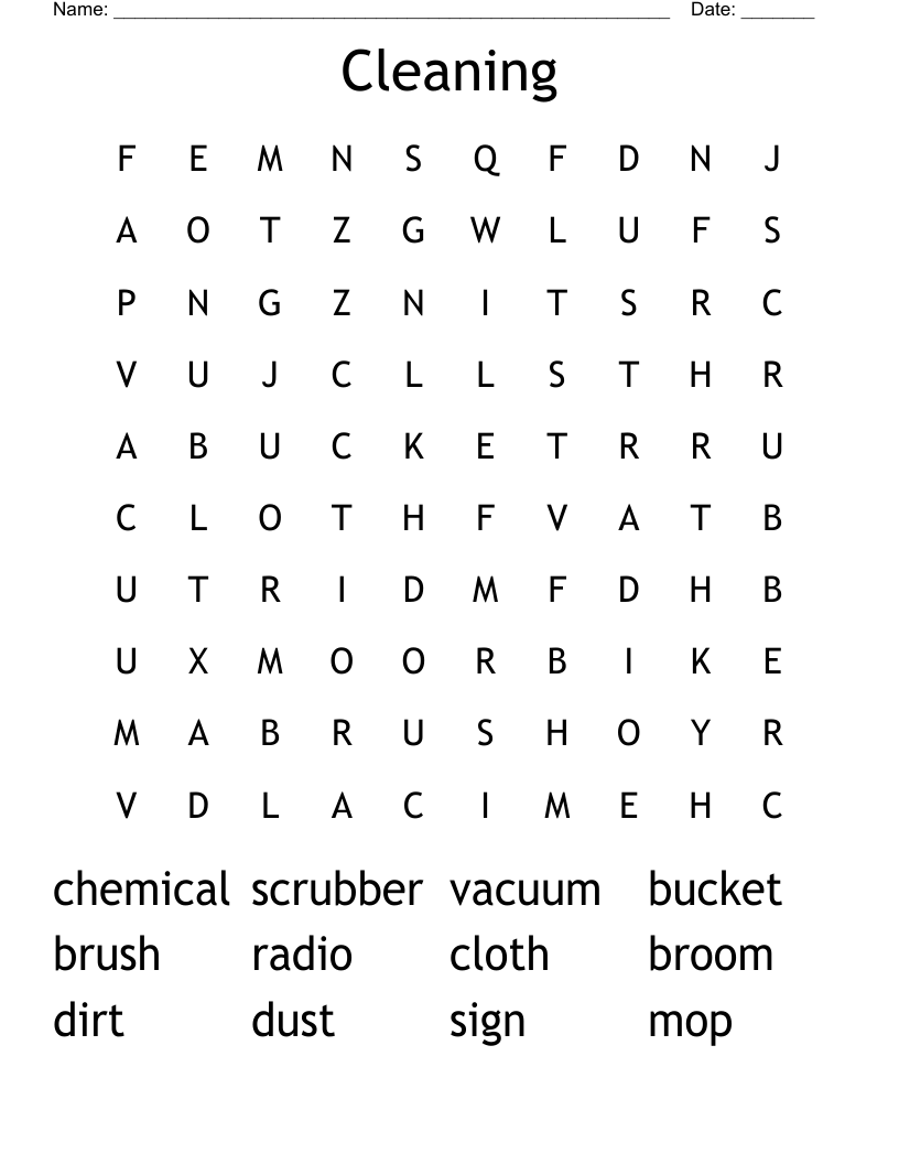 Cleaning Word Search