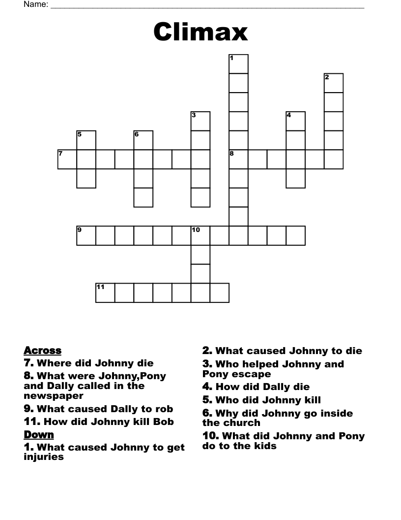 Climax Crossword