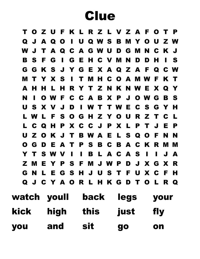 Clue  Word Search