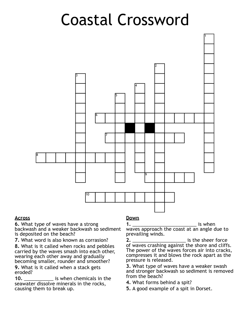 Coastal Crossword