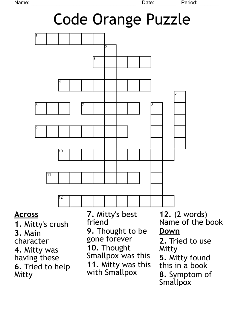 Code Orange Puzzle Crossword