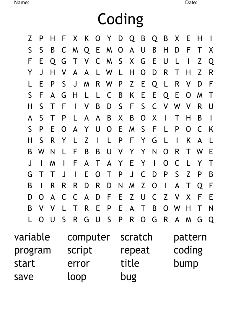 Coding Word Search