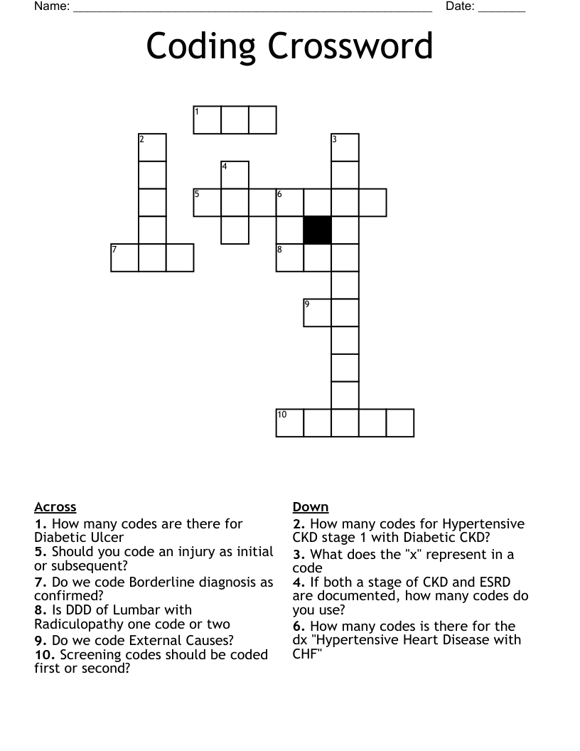 Coding Crossword