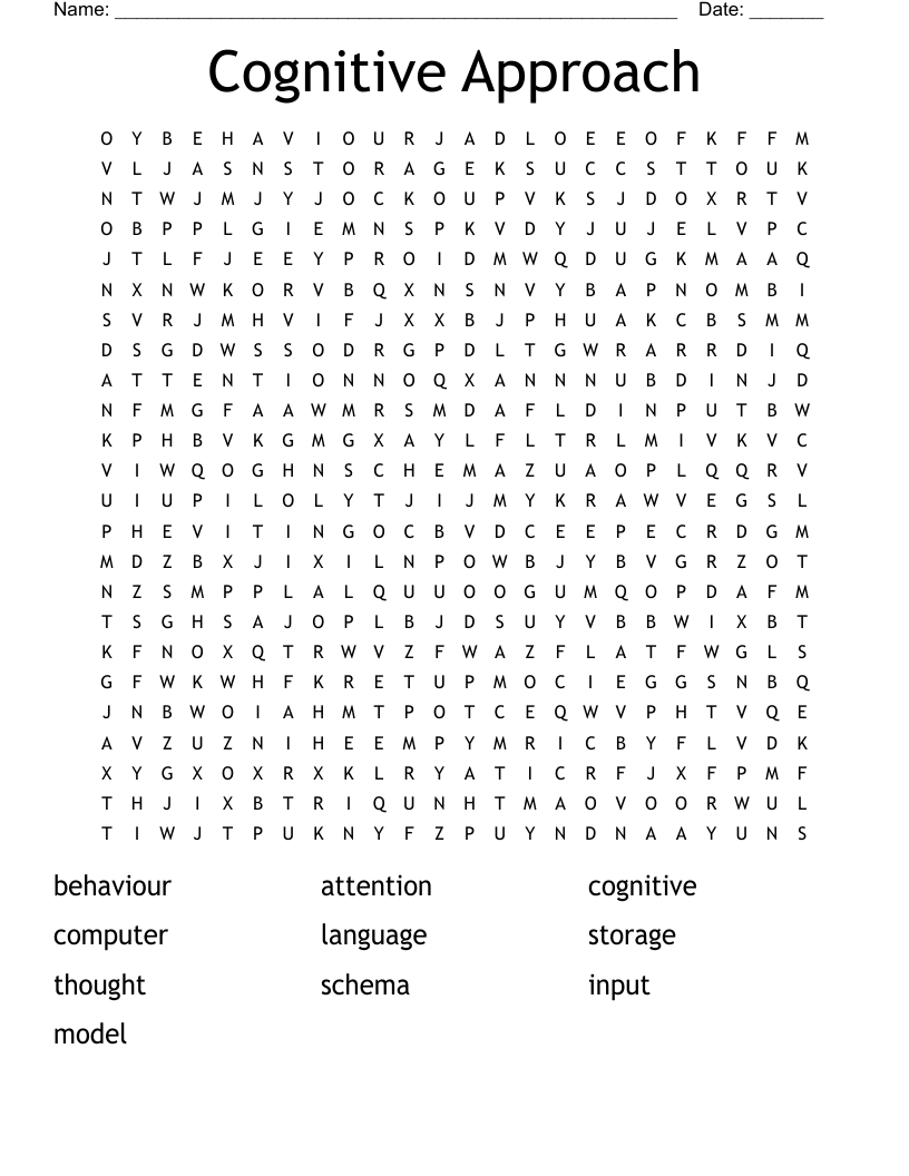 Cognitive Approach Word Search