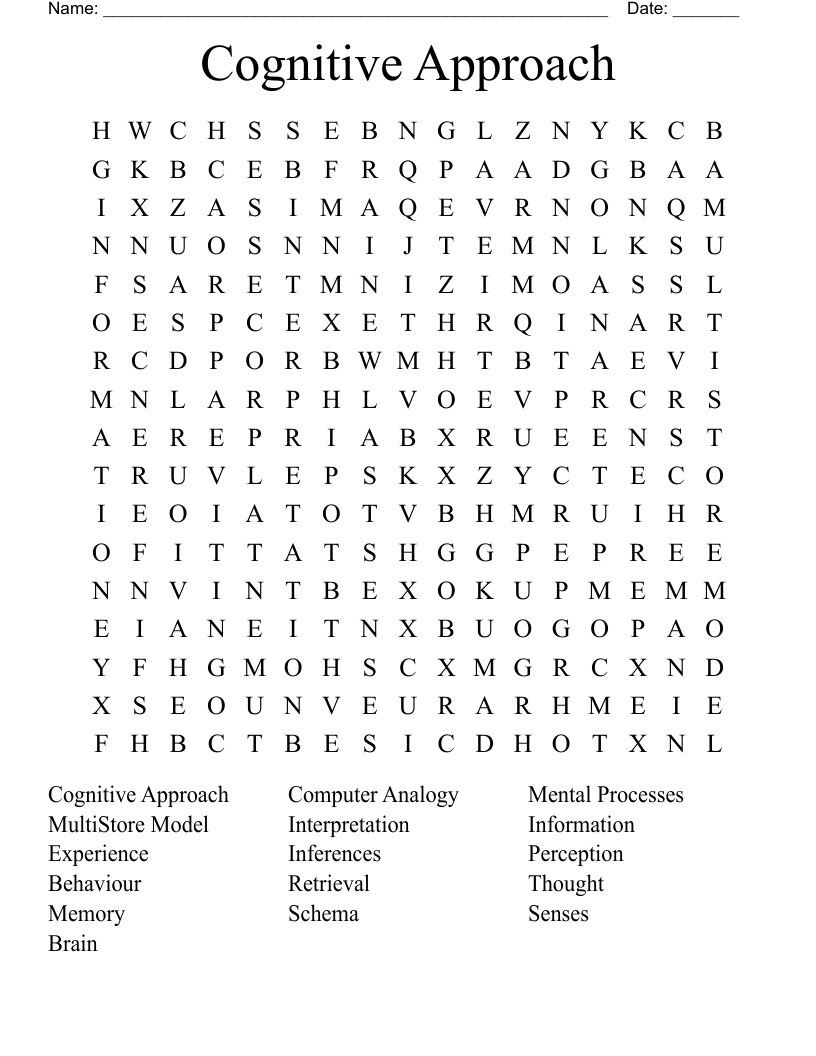 Cognitive Approach Word Search