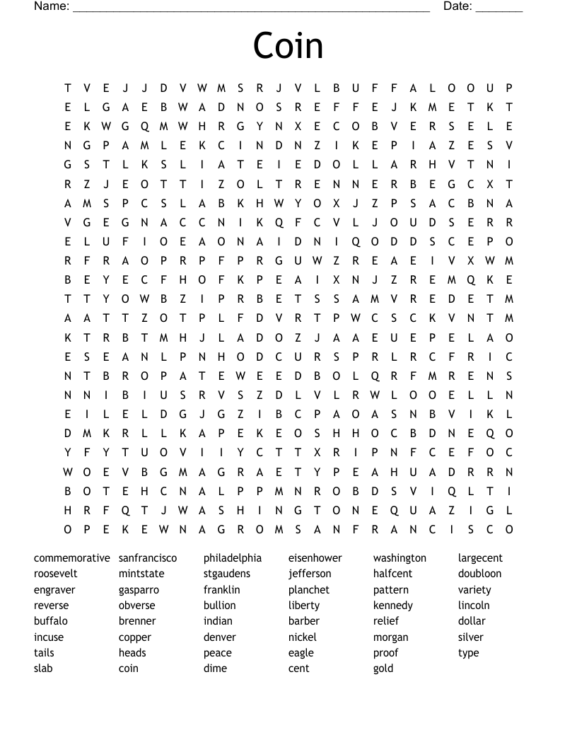 Coin Word Search