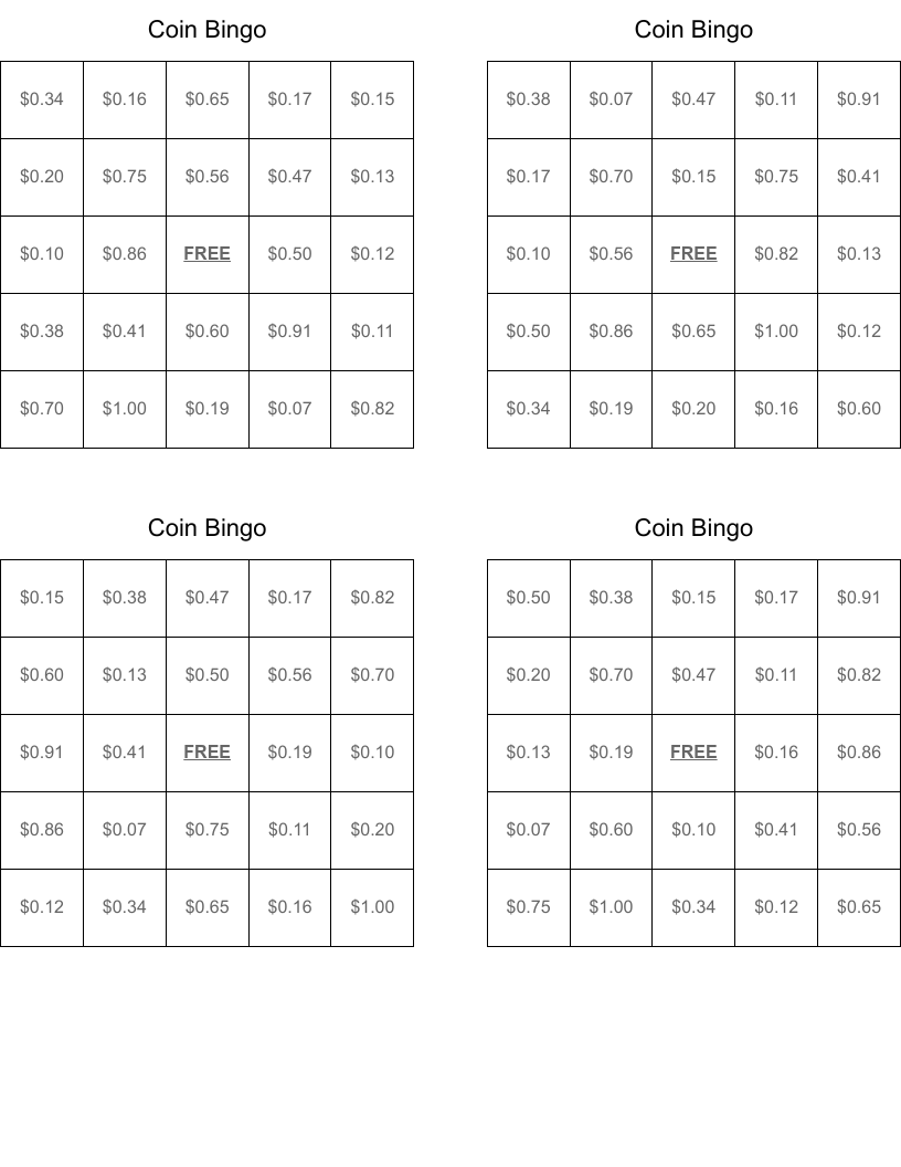 Coin Bingo
