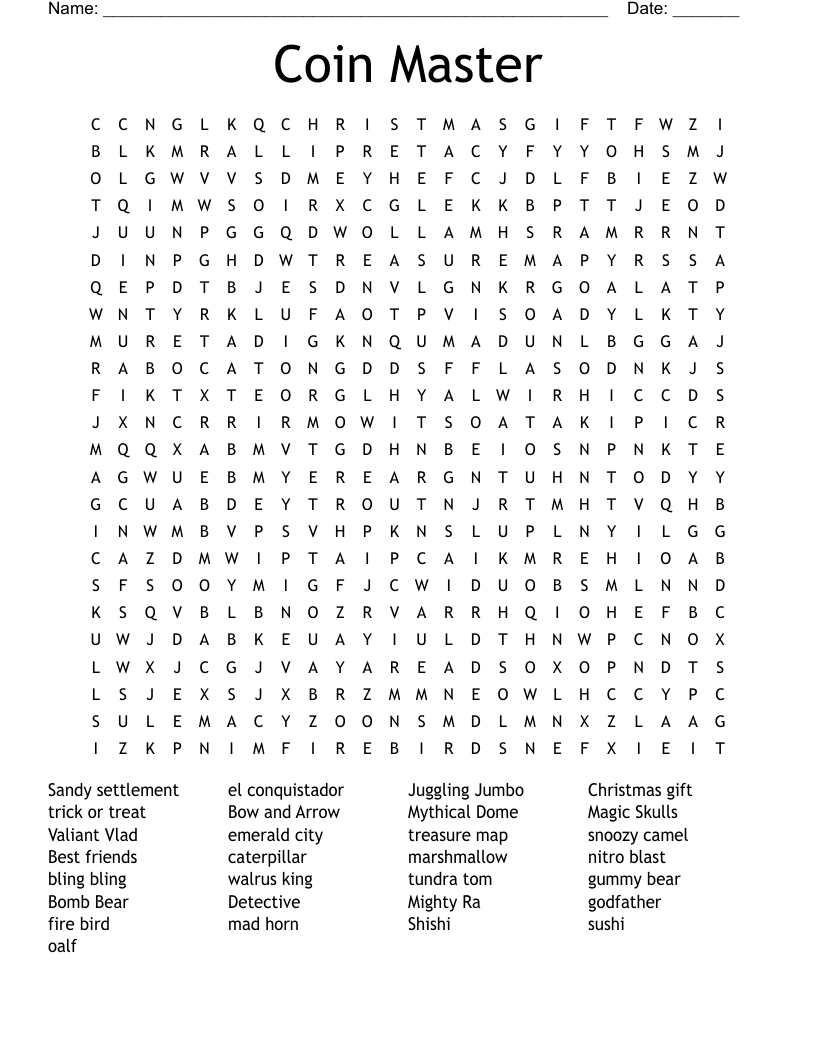 Coin Master Word Search