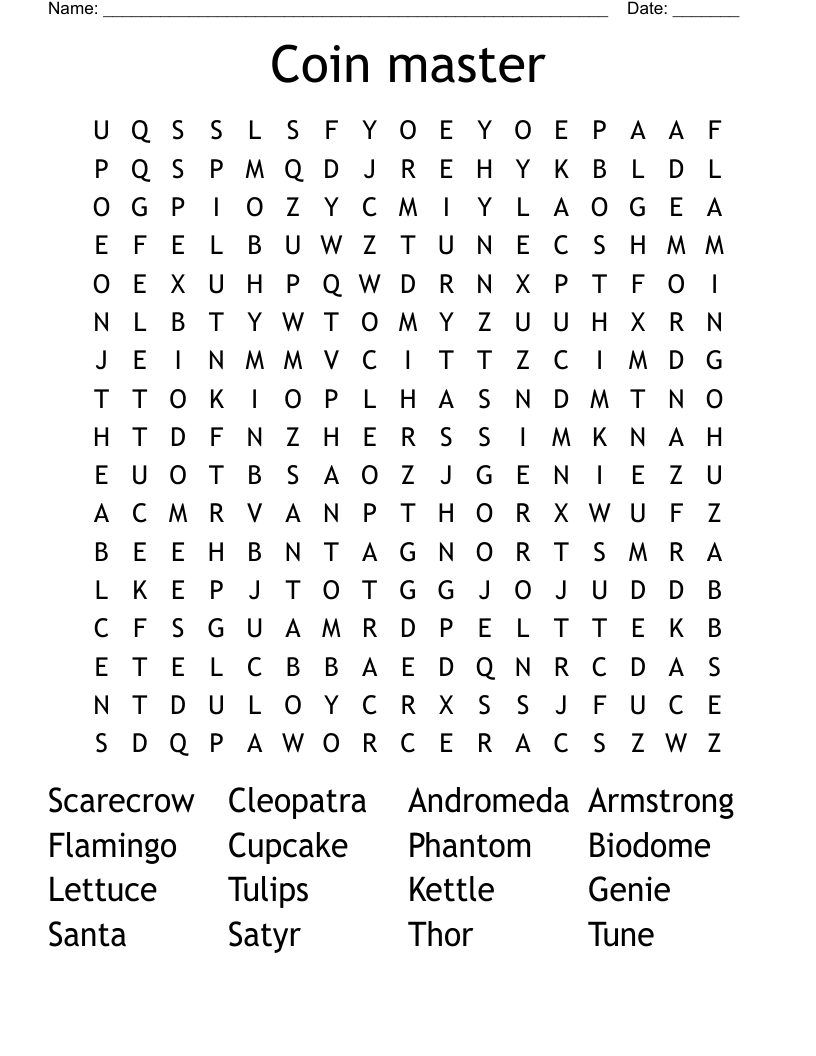 Coin master Word Search