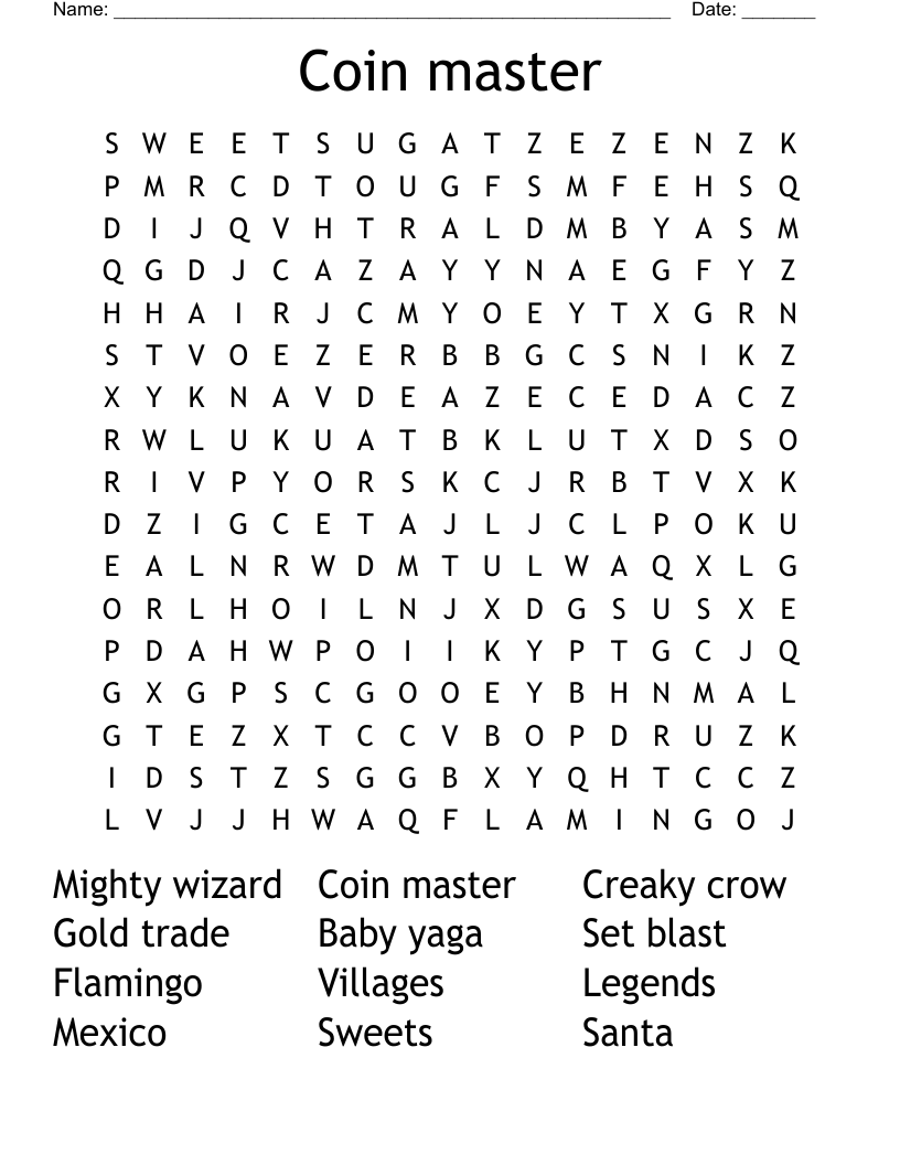 Coin master  Word Search