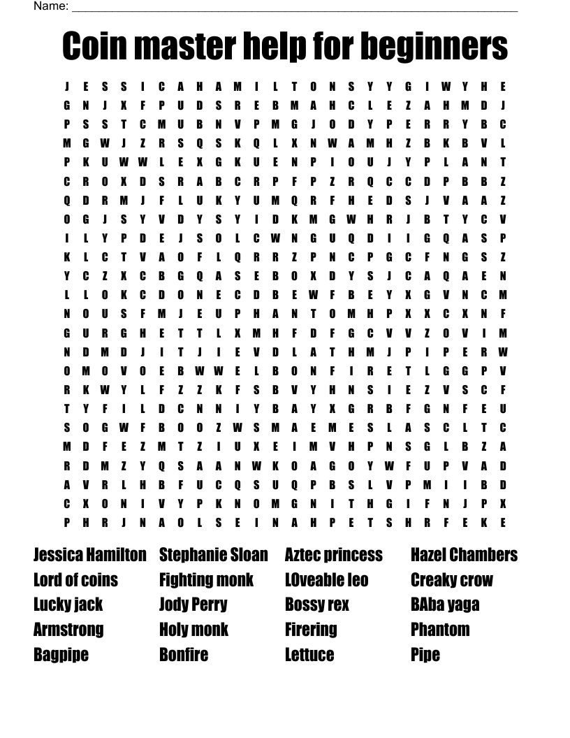Coin master help for beginners  Word Search