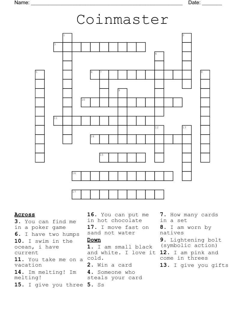 Coinmaster Crossword