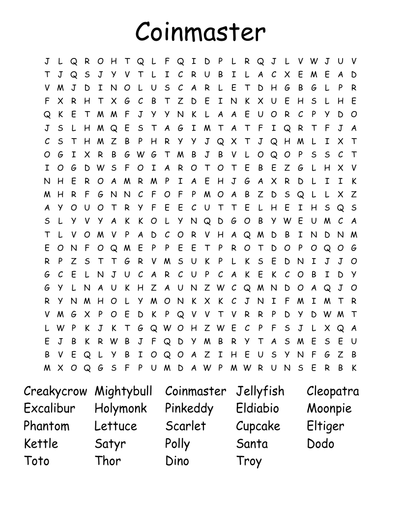 Coinmaster  Word Search