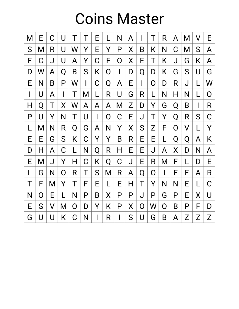 Coins Master Word Search