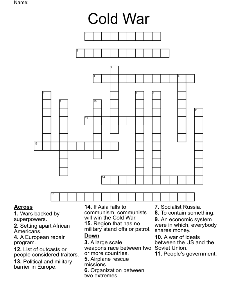 Cold War Crossword