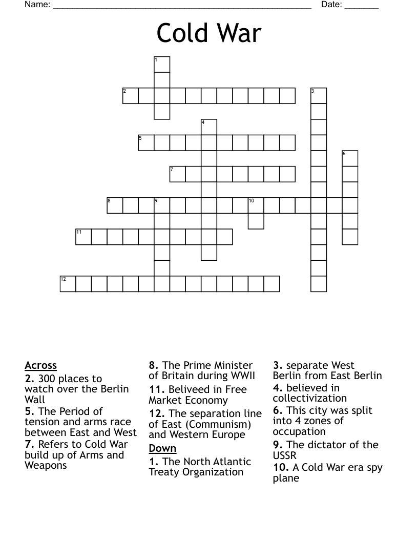 Cold War Crossword