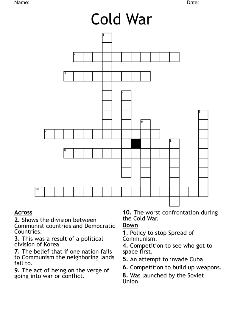 Cold War Crossword