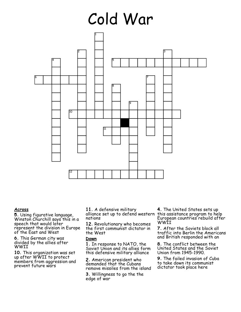 Cold War Crossword