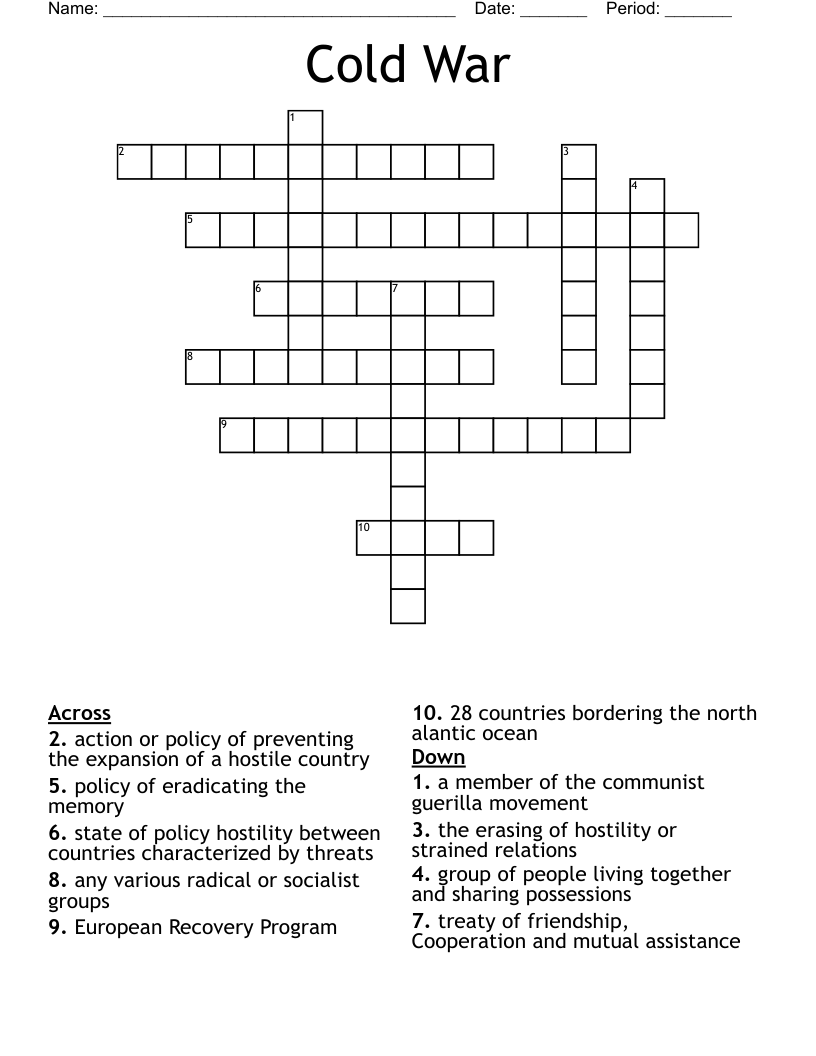 Cold War Crossword