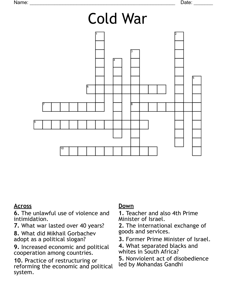 Cold War Crossword