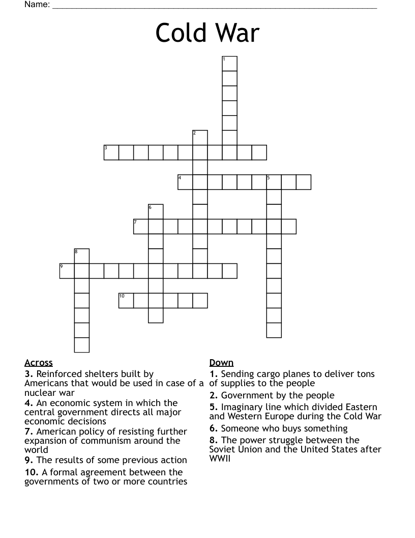 Cold War Crossword