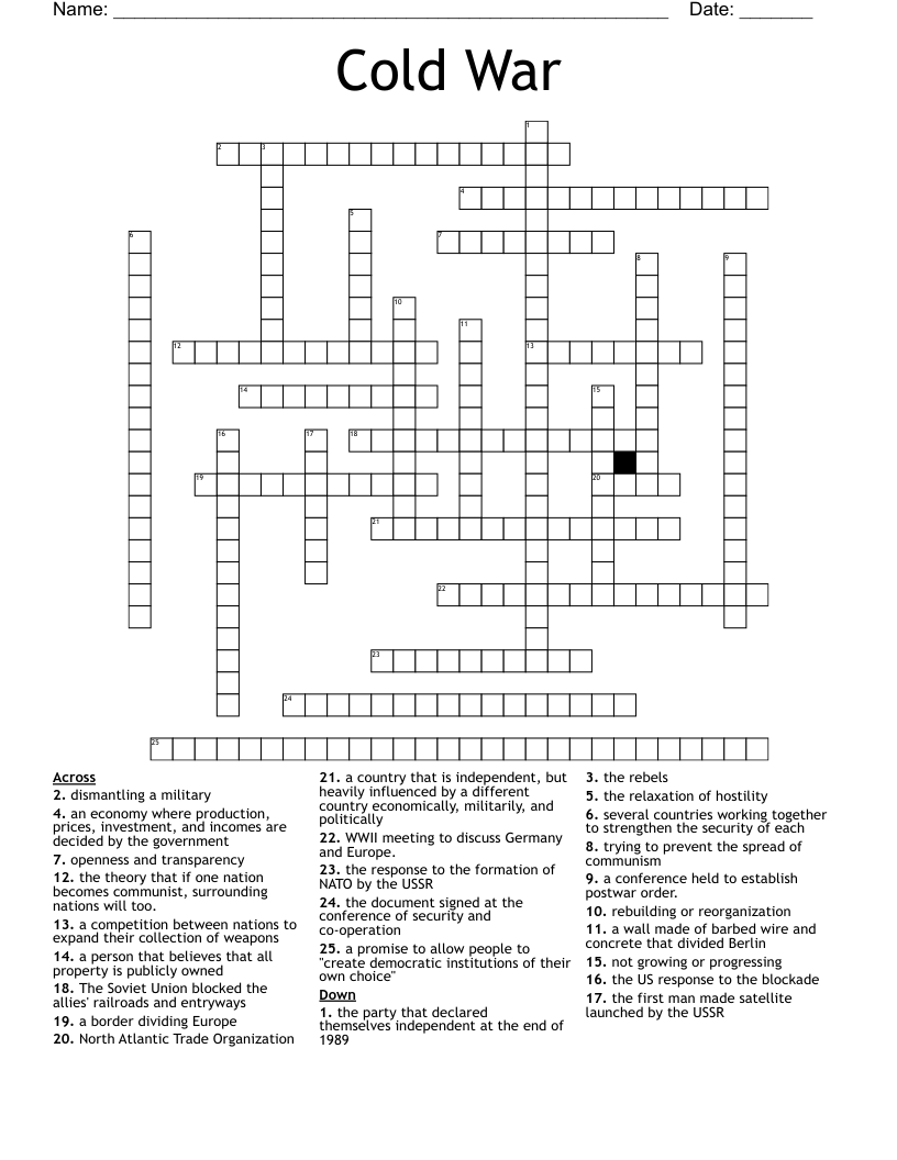 Cold War Crossword
