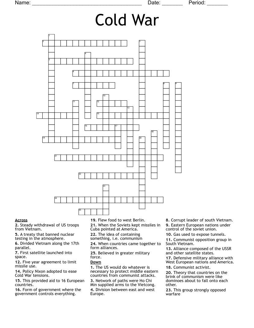 Cold War Crossword