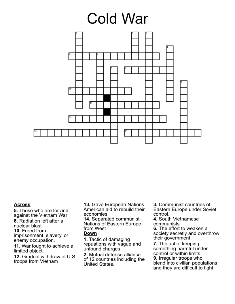 Cold War Crossword