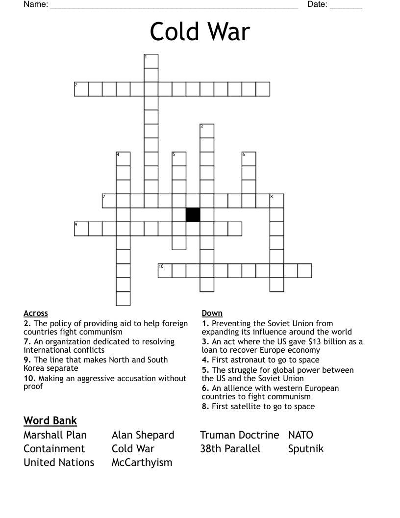 Cold War Crossword
