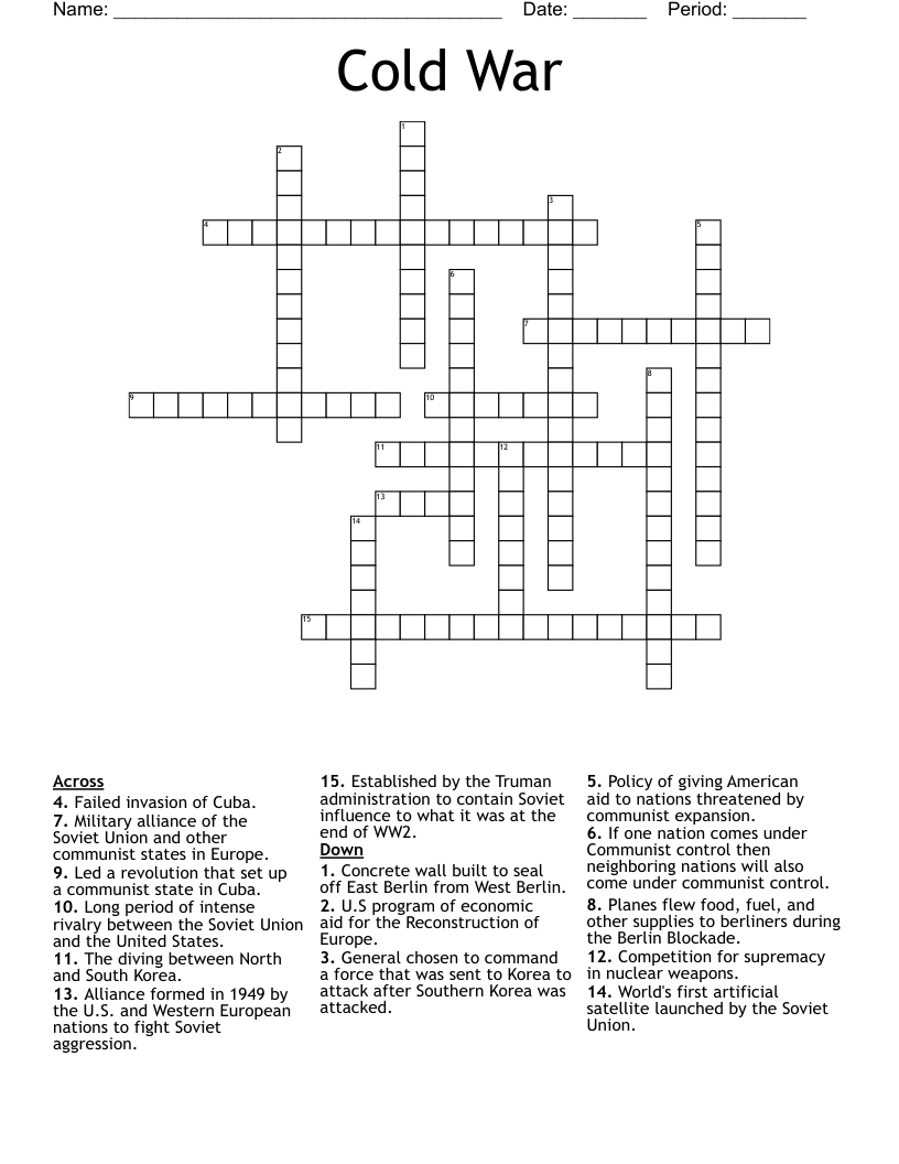 Cold War Crossword
