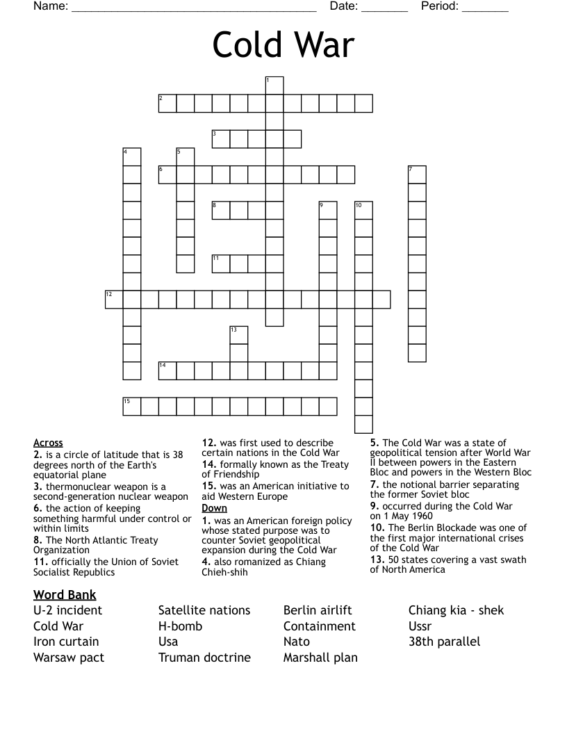 Cold War Crossword