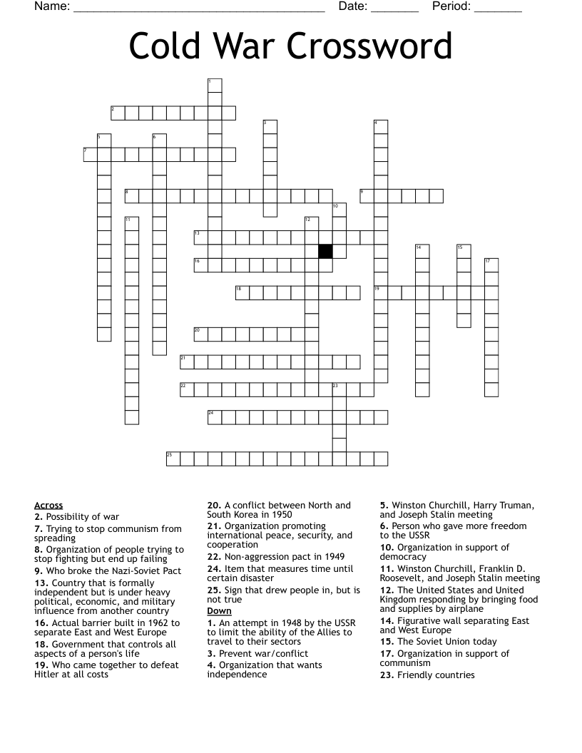 Cold War Crossword