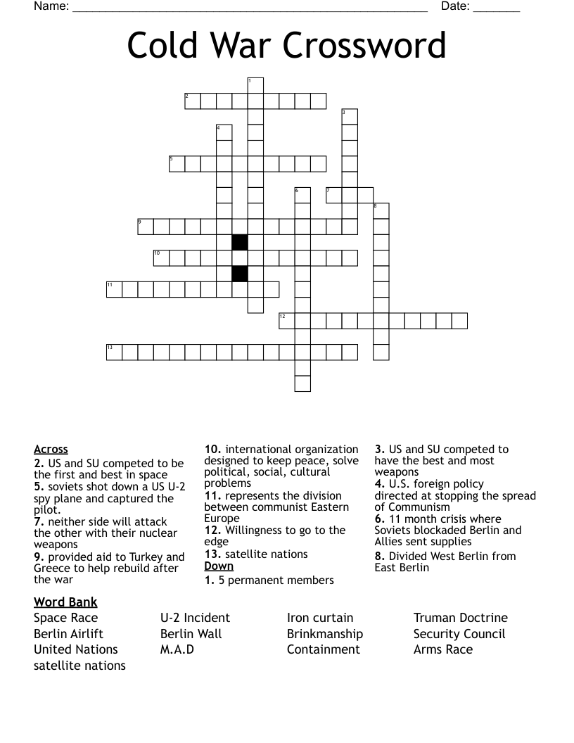Cold War Crossword 
