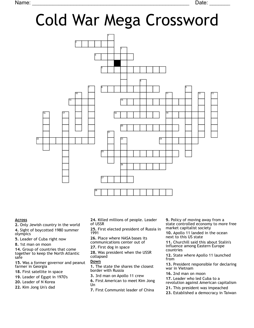 Cold War Mega Crossword
