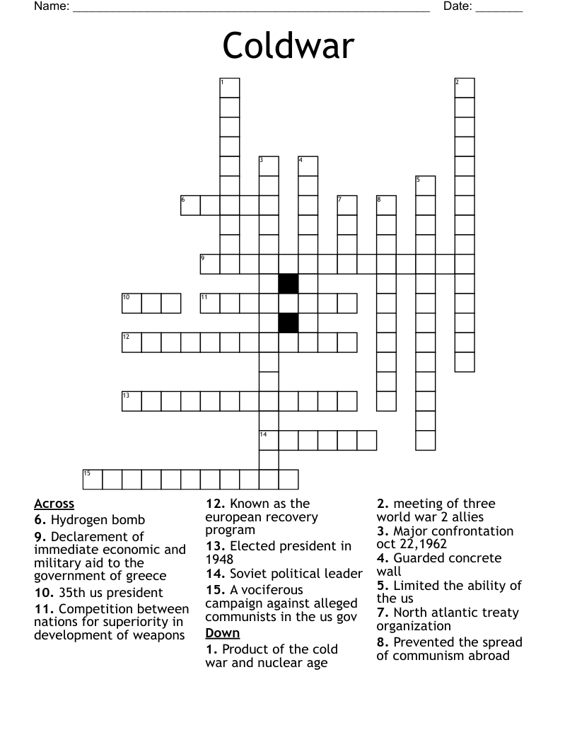Coldwar Crossword