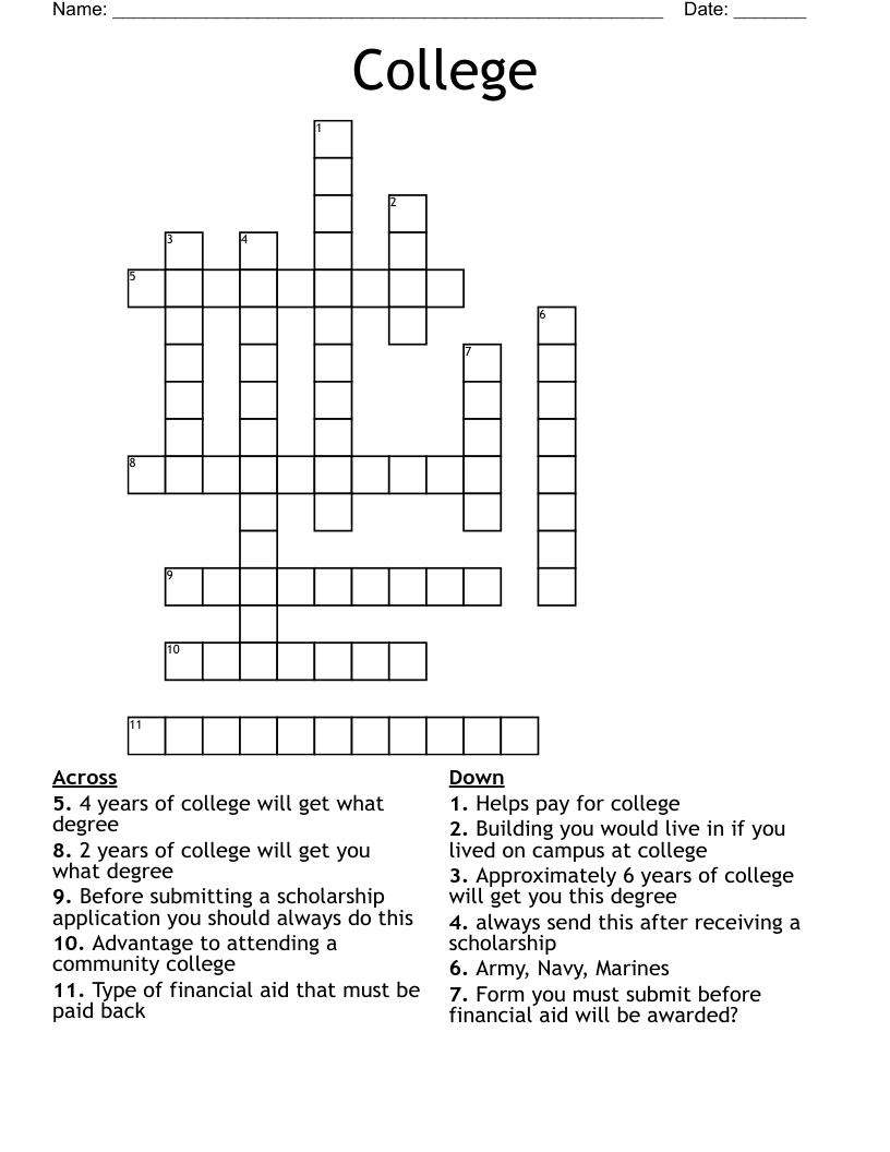 College Crossword