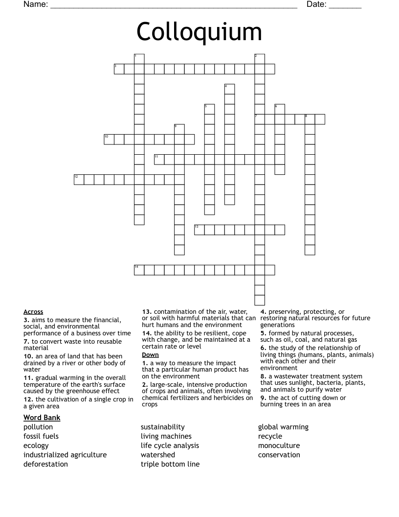 Colloquium Crossword