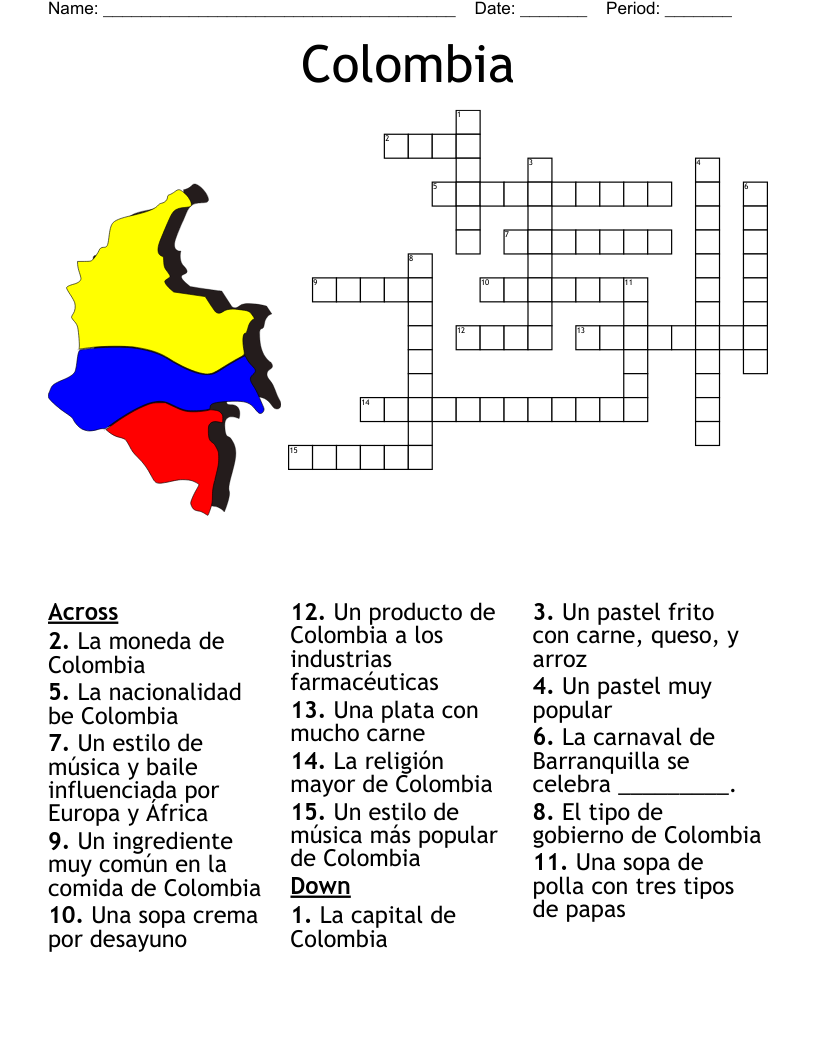 Colombia Crossword