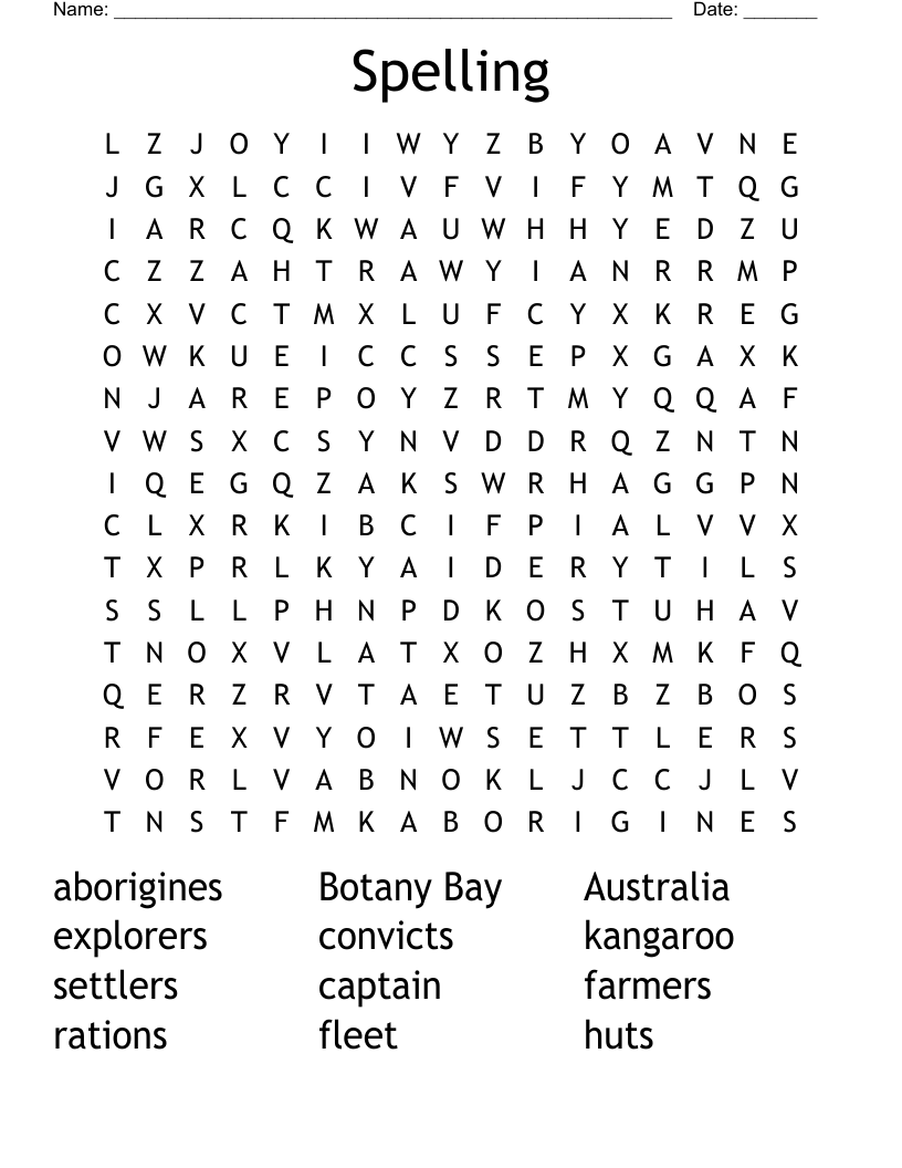 Spelling  Word Search