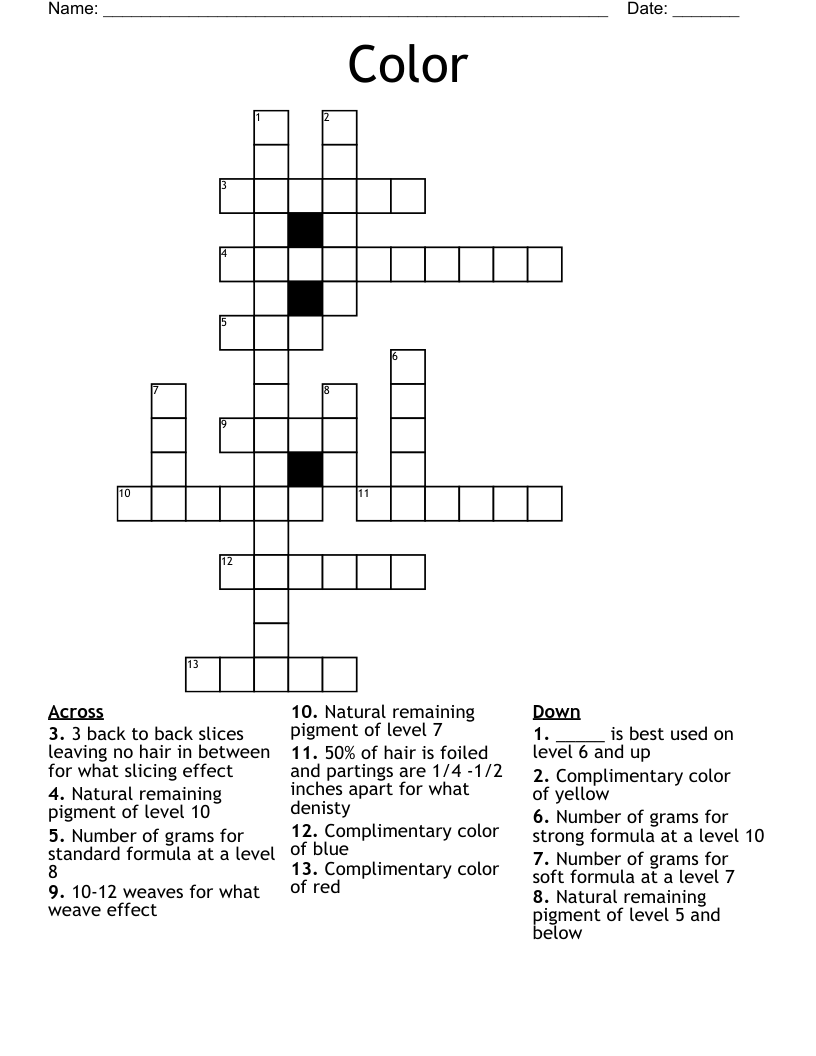 Color Crossword