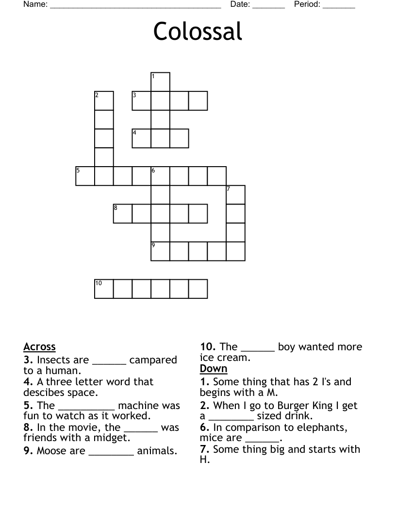 Colossal Crossword