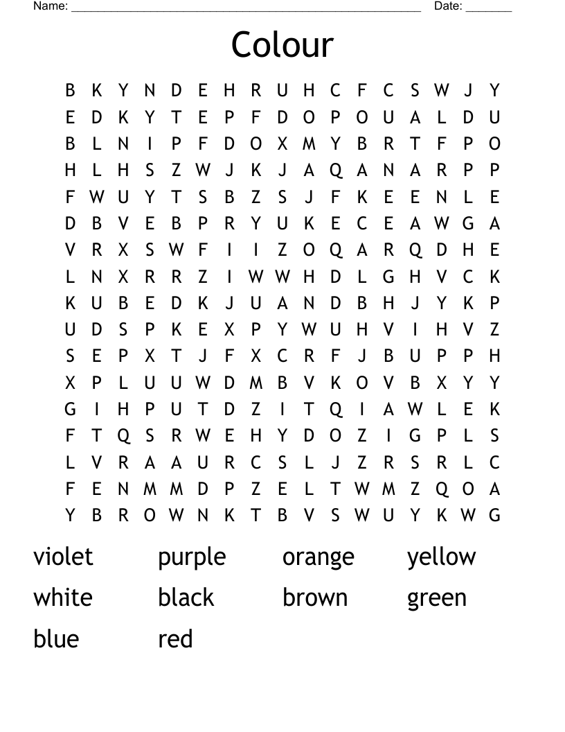 Colour Word Search
